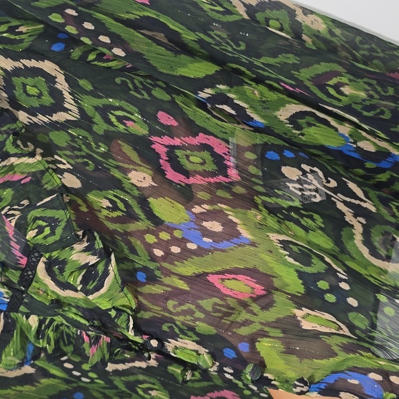 Zara Multicolor Patterned Ruffle Blouse - Picture 6 of 9